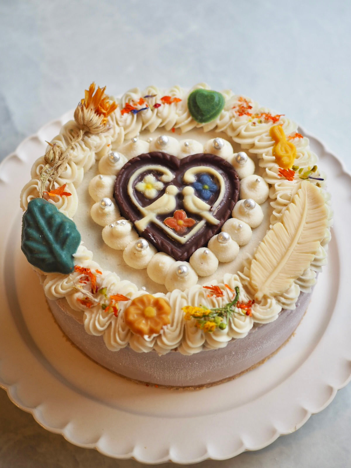 有機いちごのケーキ(Loving Birds)