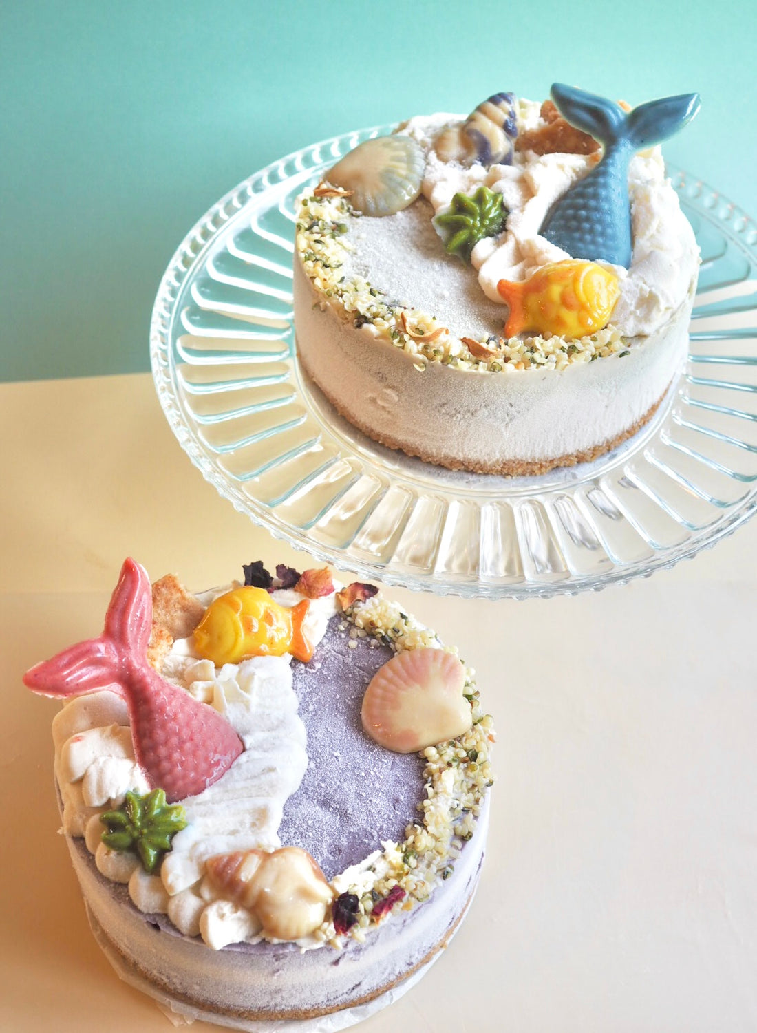 夏のケーキ ブルーベリーヨーグルト