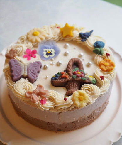 有機いちご＆ショコラのケーキ（フラワーバスケット）